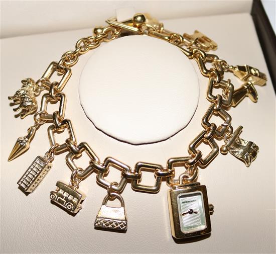 Burberry 925 Swiss charm bracelet(-)